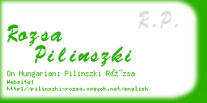 rozsa pilinszki business card